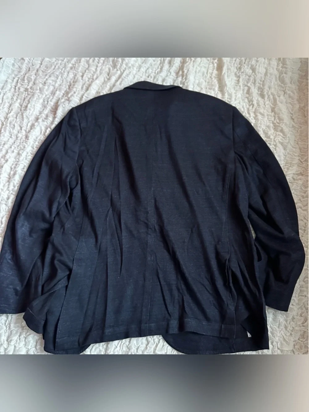 Flynt Spicoli Linen Blend Unstructured Navy Sport Coat Mens 46R